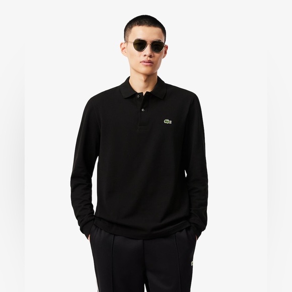 Lacoste Men's Classic Fit Long Sleeve Black Size L